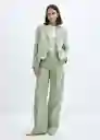 Blazer Americana Sevilla Verde Pastel Talla S Mujer Mango