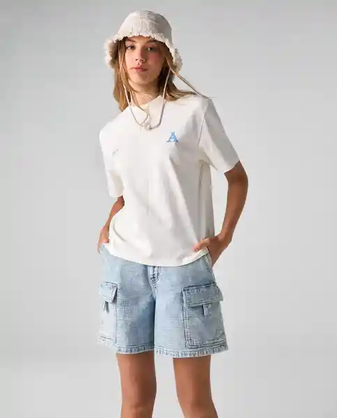 Camiseta Mujer Crudo Talla M 602G004_CRU110606 Americanino