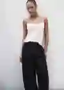 Pantalón Julia Negro Talla 44 Mujer Mango