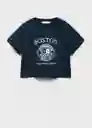Camiseta City Navy Talla 10 Niñas Mango