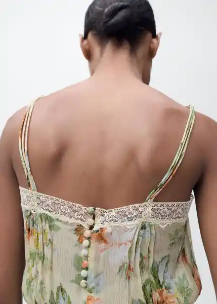 Enterizo Mono Stella Crudo Talla S Mujer Mango