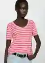 Camiseta Chalapi Rosa Talla S Mujer Mango