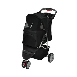 Pawise Cochecito Para Mascotas Con 3 Ruedas Negro 68x46x100 cm