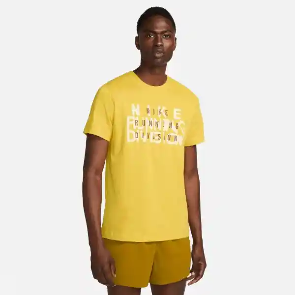 Nike Camiseta Dri-Fit Tee Run Division Amarillo Hombre Talla S