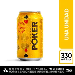Cerveza Poker - Lata 330ml x1