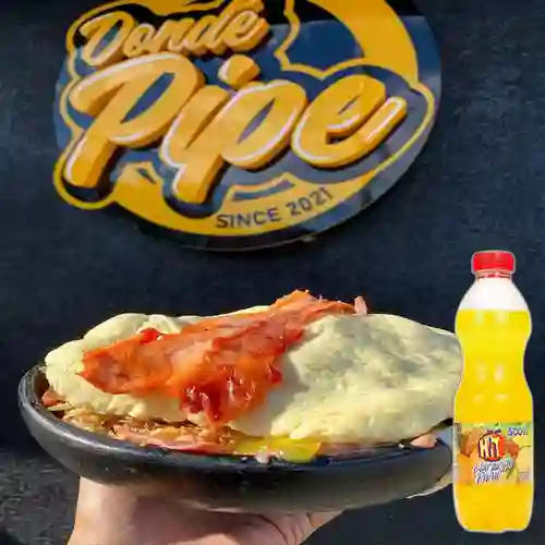 Combo Salchi Ranchera + Hit Naranja Piña 500 ml