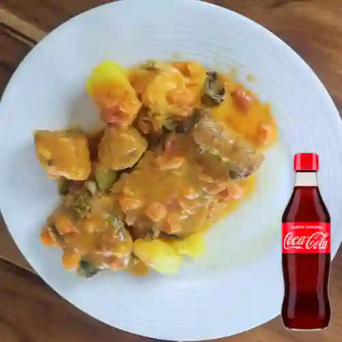 Pescado Sabor Costeño Mediano +Cocacola Org 350ml