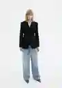 Blazer Americana Bruno Negro Talla M Mujer Mango