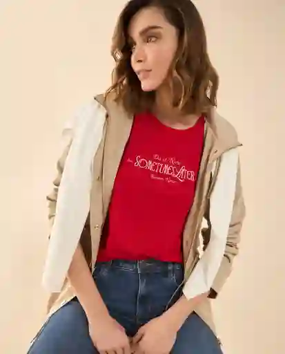Camiseta Rojo Mineral Medio Talla M 102G101 Esprit