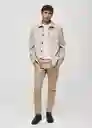 Pantalón Prato Beige Talla 38 Hombre Mango
