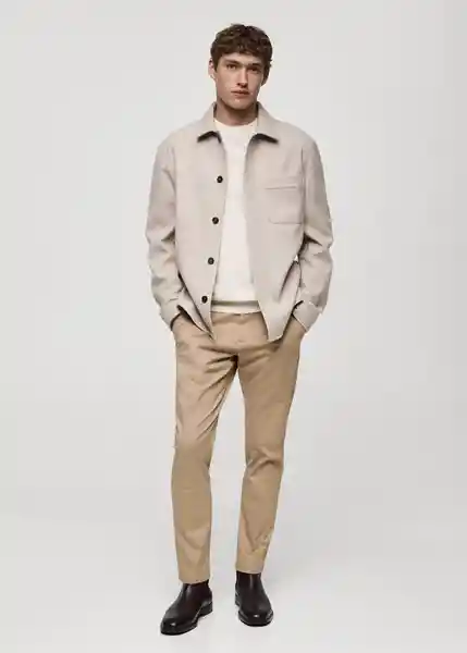 Pantalón Prato Beige Talla 38 Hombre Mango