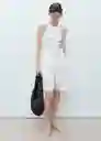 Bermuda Samari Blanco Talla 38 Mujer Mango