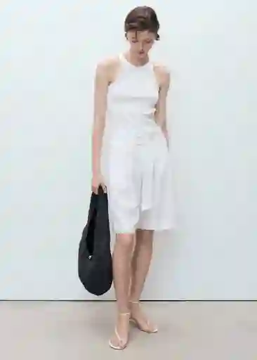 Bermuda Samari Blanco Talla 38 Mujer Mango