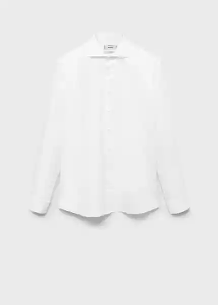 Camisa Bruce Blanco Talla M Hombre Mango