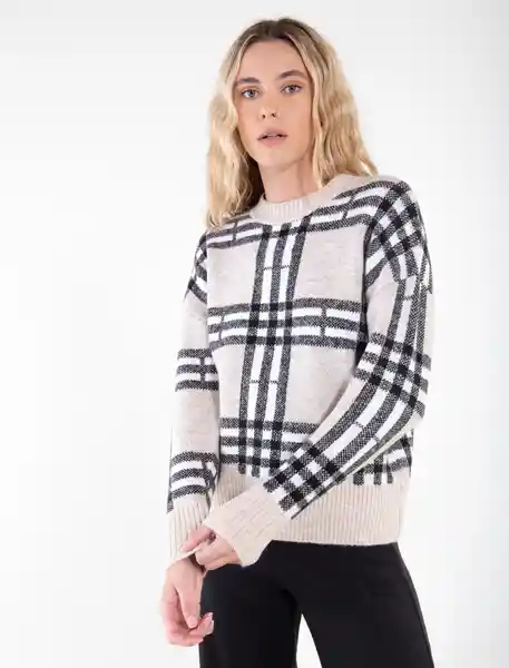 Abrigo De Botones Crudo Preteñido Talla L Mujer Naf Naf