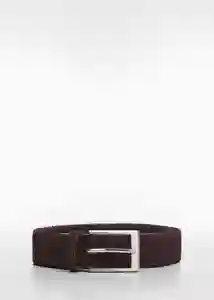 Cinturón Elástico Chocolate Talla 90 Hombre Mango