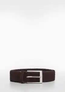 Cinturón Elástico Chocolate Talla 90 Hombre Mango