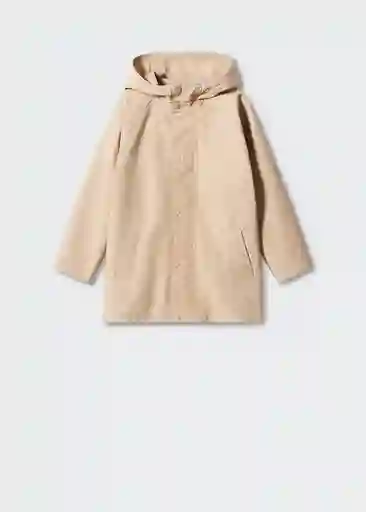 Abrigo Parka Toni Beige Talla 06 Niños Mango