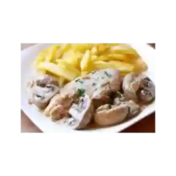Pechuga en Salsa de Champiñones