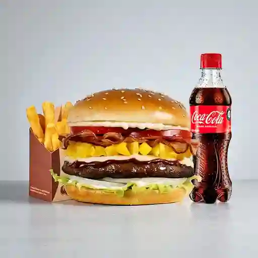 Combo Hamburguesa Hawaiana.