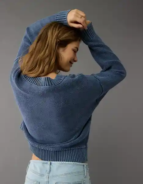 Suéter Tejido Mujer Azul Talla: X-SMALL 1447766 American Eagle