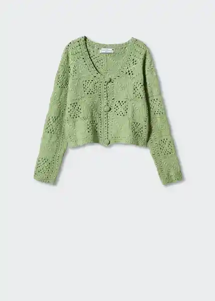 Cárdigan Farmer Verde Talla M Mujer Mango