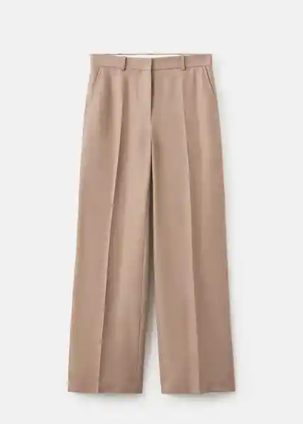 Pantalón Natalie Camel Talla 40 Mujer Mango