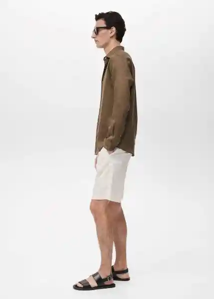 Bermuda Carp Offwhite Talla 38 Hombre Mango