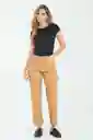 Pantalón Mom Cinco Bolsillos Color Beige Oscuro Talla 12 Ragged