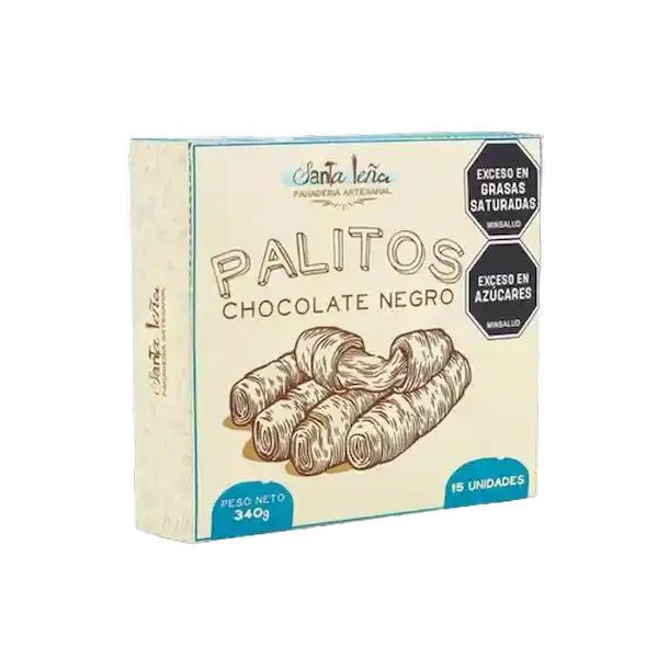 Santa Leña Palito Mini Chocolate Negro