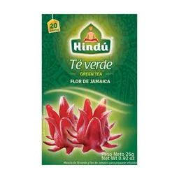Hindu Te Verde Con Flor De Jamaica