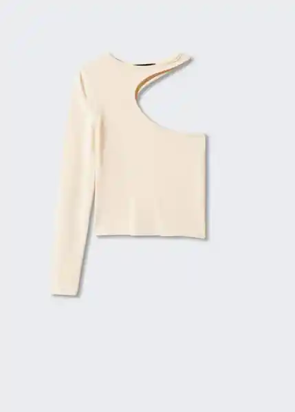 Top Selenay Crudo Talla M Mujer Mango