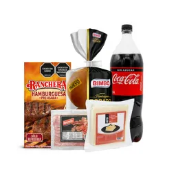 Combo Coca Cola Zero + Bimbo + Ranchera + Queso + la Fazenda