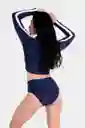 Crop Top Manga Larga Sunshine Block Jet Mujer Navy T. XXL Speedo