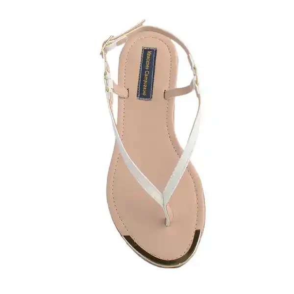 Sandalias Trespuntada Lym Blanco Talla 39