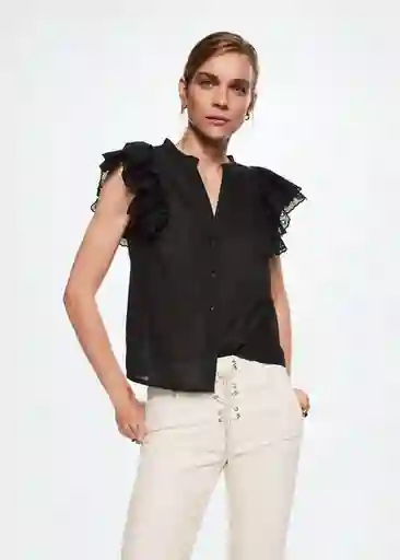 Blusa Cake-W Negro Talla Xs Mujer Mango