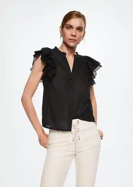 Blusa Cake-W Negro Talla Xs Mujer Mango