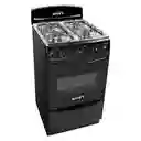 Abba Estufa Ab 101-5 N Neg - 4 Ptos Negra Horno Inox Torre