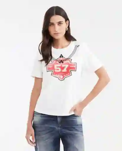 Camiseta Embellishment Crudo Pristino Claro Talla M Chevignon