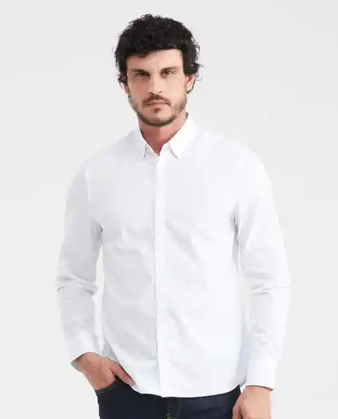 Camisa Premium Mini Print Blanco 0 Claro Talla XL Chevignon