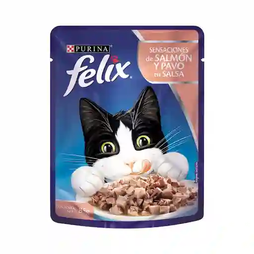 Felix Alimento Húmedo para Gato Adulto Sensaciones Salmón y Pavo