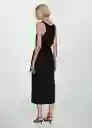 Vestido Tofe Antracita Talla XS Mujer Mango