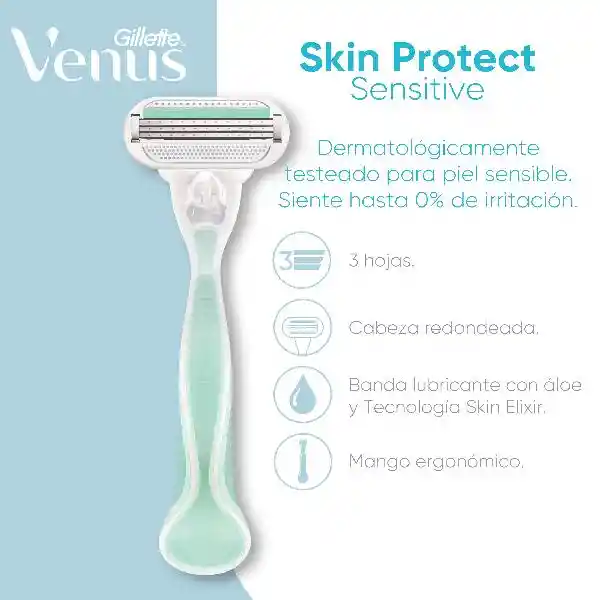 Gillette Venus Máquina de Afeitar Skin Protect + Repuesto