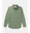 Camisa Hombre Color Verde Talla MEDIUM American Eagle