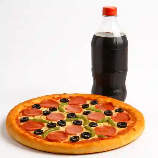 Pizza Mediana + Gaseosa 15