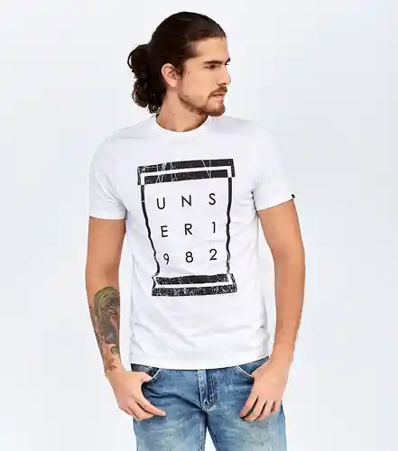 Unser Camiseta Blanco Talla XL 824258