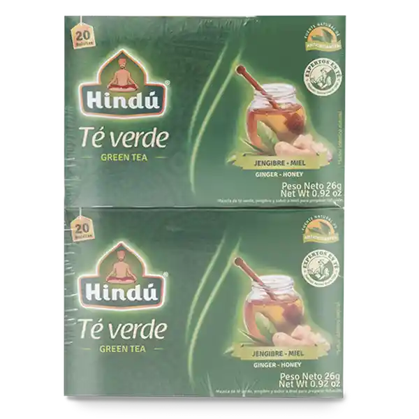 Hindu té Verde Jengibre y Miel