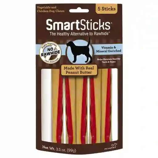 Smartsticks Snack de Mantequilla de Maní para Perros