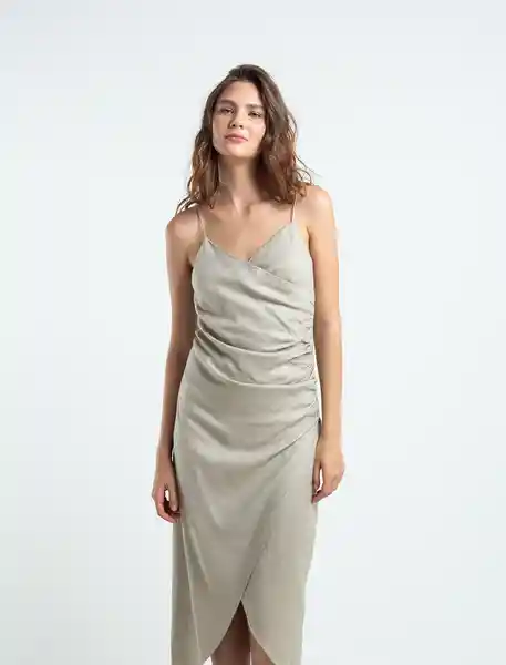 Vestido Capricio Mujer Gris Rocoso Claro Talla L 479E317 Naf Naf