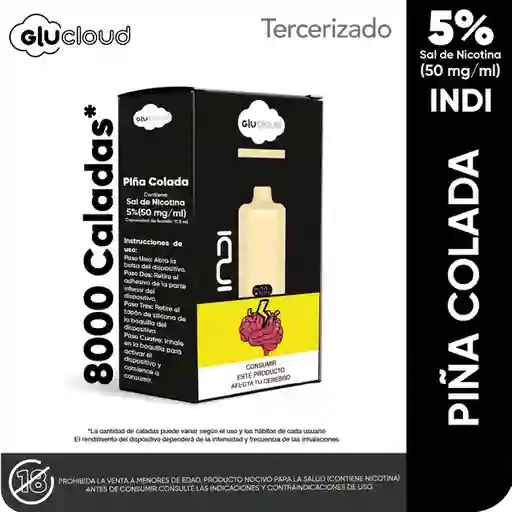 Glucloud Vape Piña Colada Indi / 8000 Puffs 